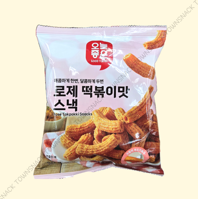 오늘좋은 로제 떡볶이맛 스낵, 3개, 90g