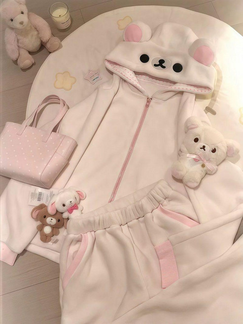 리락쿠마잠옷 리락쿠마파자마 극세사 겨울 파자마 잠옷