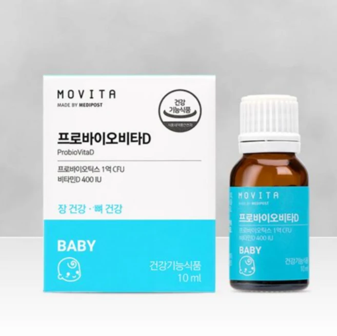 [본사]모비타 어린이 프로바이오비타D 400IU 유산균 드롭 1개 10ml - 쿠팡