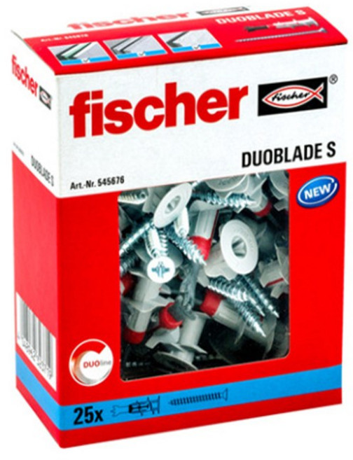 피셔 듀오블레이드 석고보드용 칼블럭 석고보드용앙카 석고앵커 1통 25개 545676(545678) 모델변경