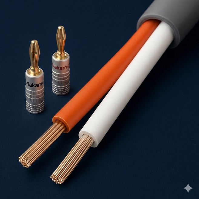 카나레 2S9FG OFC무산소동 스피커케이블 바나나 플러그 (1m단위)