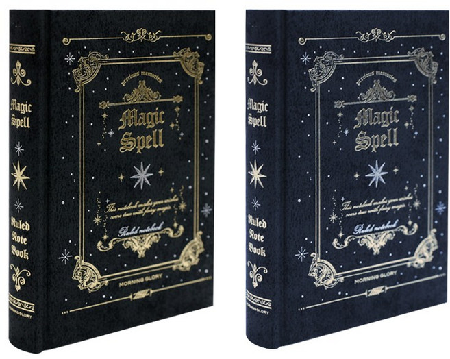 모닝글로리 7000 핸디 마법 주문서 유선노트, 블랙, 1개