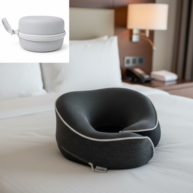 미니유 여행용 기내 메모리폼 목베개