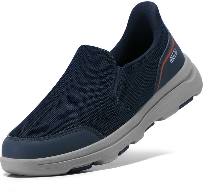 STQ 남자 슬립온 운동화 남성 워킹화 경량 스니커즈 쿠션감 있는 통기성 미끄럼 감소 신발