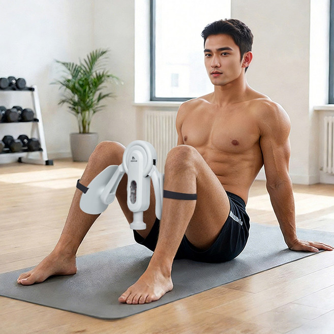 ABAHUB 케겔 운동기구 밴드 고정 저항력 증대 가능 장력조절 남성 여성 엉덩이 허벅지, 1개, 그레이