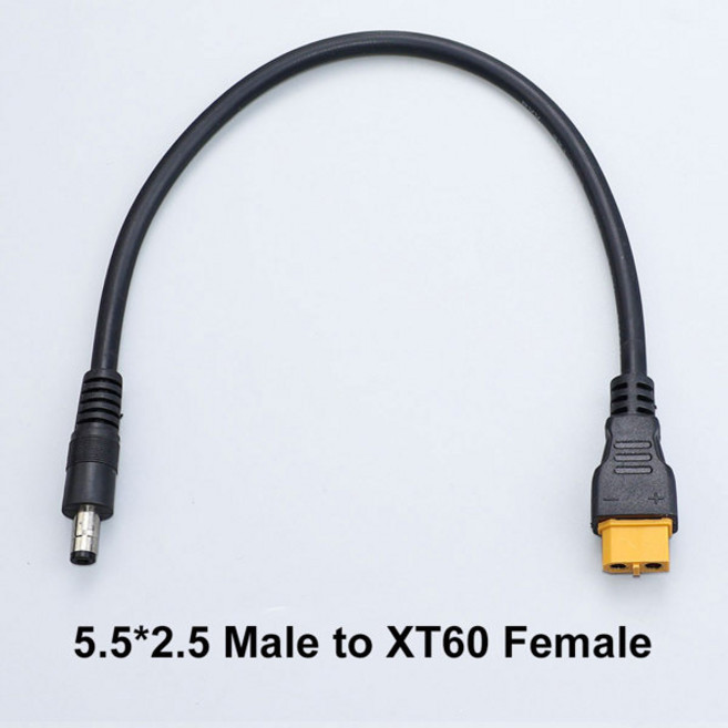 플라이 FPV 멀티로터 현장 수리용 XT60 플러그 남성여성 커넥터에서 DC 5525DC5521 배터리 충전 어댑터 전원 케이블 15A, 05 5525 M to XT60 F
