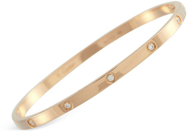 까르띠에 중고 러브 18K 로즈 골드 브레이슬릿