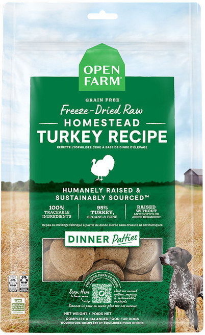 오픈팜 독 동결건조 패티 용량 별 골라담기, 1개, 298g, 칠면조