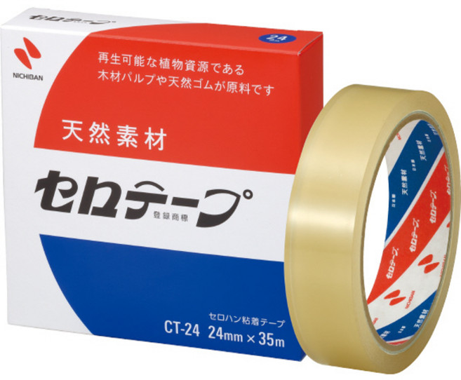 NICHIBAN CT-24 셀로판테이프 24mm x 35m 1개 니치반 니찌방 니찌반 박리테스트