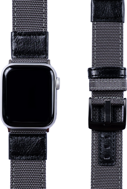 모할랩 애플워치 3/4/5/6/7/8/9/SE 호환 스포티 레더 스트랩 + 보호필름, 02 그레이, 46mm