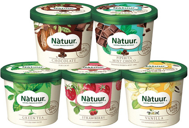 [나뚜루] 컵100ml(녹차/딸기/바닐라/민트초코/초코) 5개 혼합구성, 8.초코100ml*3개+바닐라100ml*2개, 100ml