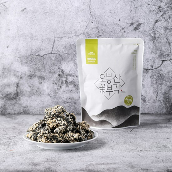 오봉산 꽃부각 국산김 좋은재료 김부각 30g (오리지널/새우맛/매운고추맛/유자맛), 02.김부각(새우맛)30g