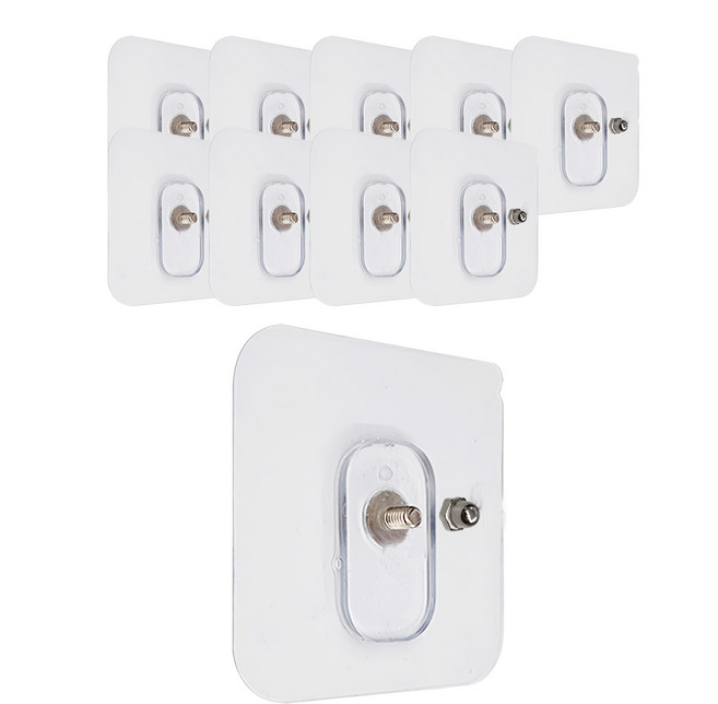 무타공 나사 후크 6mm 10p, 투명, 1세트