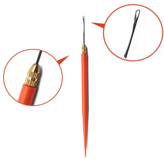 붙임머리 땋기 전문가용 코바늘(대), 1개