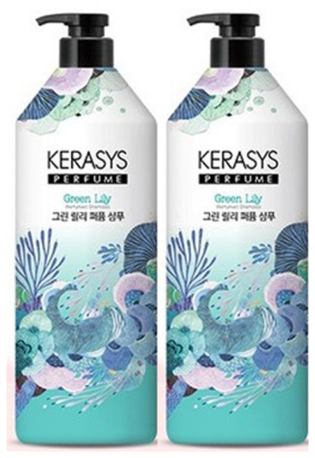 케라시스 퍼퓸 샴푸 그린 릴리, 2개, 1L