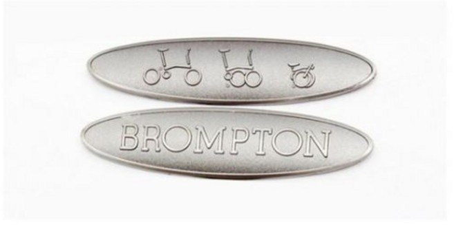 자전거가드 접이식 자전거 헤드 튜브 프레임용 금속 명판 스티커 브롬톤 호환용 데칼 스티커 배지 7 가지 스타일, [06]silver 1set, 1개
