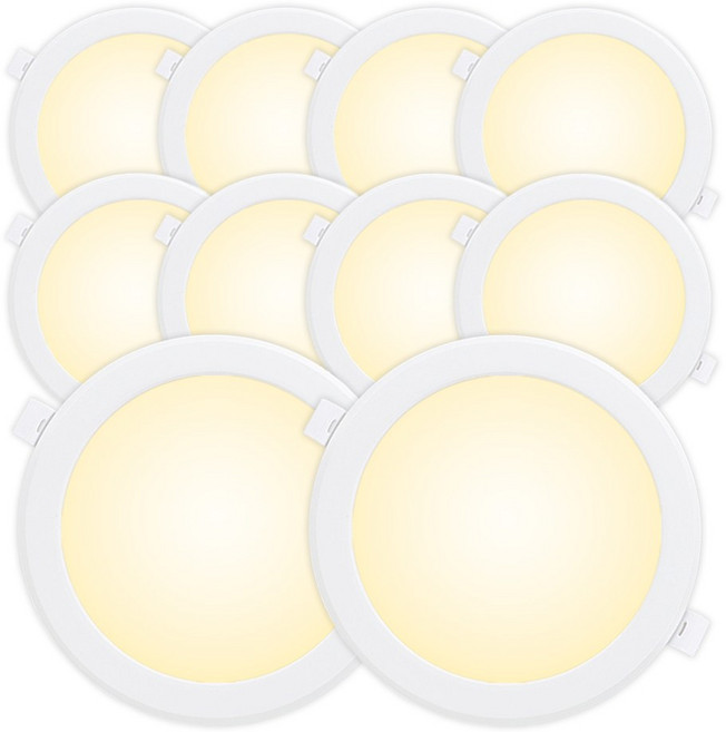 라인조명 LED 에코 6인치 다운라이트 (벌레유입방지/방습), 전구색(노란빛) 15W, 10개