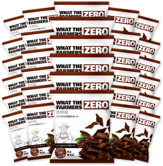 왓더파머스 구운 건강한 저당 다이어트간식 국산 기름 없는 제로 코코아칩, 30개, 25g