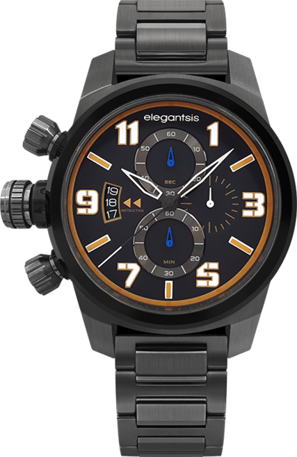 elegantsis JF48Ks 運動時尚計時腕錶 43mm 10 ATM
