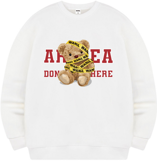 서프런던 베어핑 오버핏 빅사이즈 기모 맨투맨 ZAMD_0004