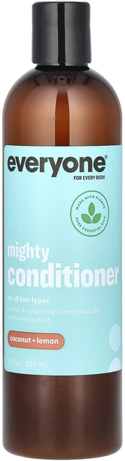 몸관리하세요 겨울입니다 Everyone 마이티 컨디셔너 모든 모발 유형용 코코넛 + 레몬 355ml(12fl oz) 특별관리진행, Everyone마이티컨디셔너모든모발유형용코코넛레몬355 - 쿠팡