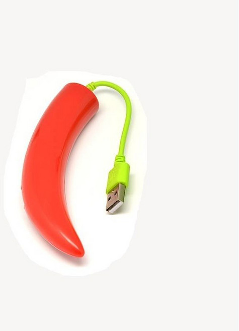 USB 허브 미니 소형 페퍼 바나나 모양 포트 다중 확장기 전원 어댑터 PC 노트북용, USB Red Pepper