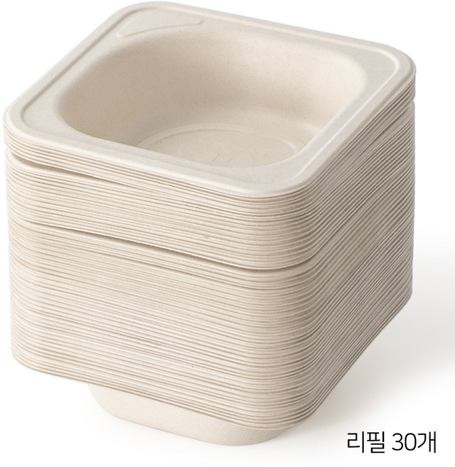 쿨키즈 친환경 강아지 고양이 밥그릇 천연소재 경사형 일회용 식기, 베이지, 1박스