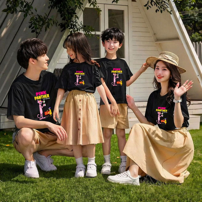 KAROW 2026 남성 여성 커플룩 패밀리 트렌디 캐릭터 여름 가성비 데일리 반팔티