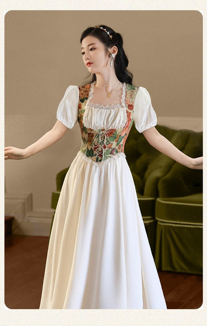 중세 드레스 코르셋 원피스 유럽 복고 컨셉 뮤지컬 복고풍 시대의상 졸업사진