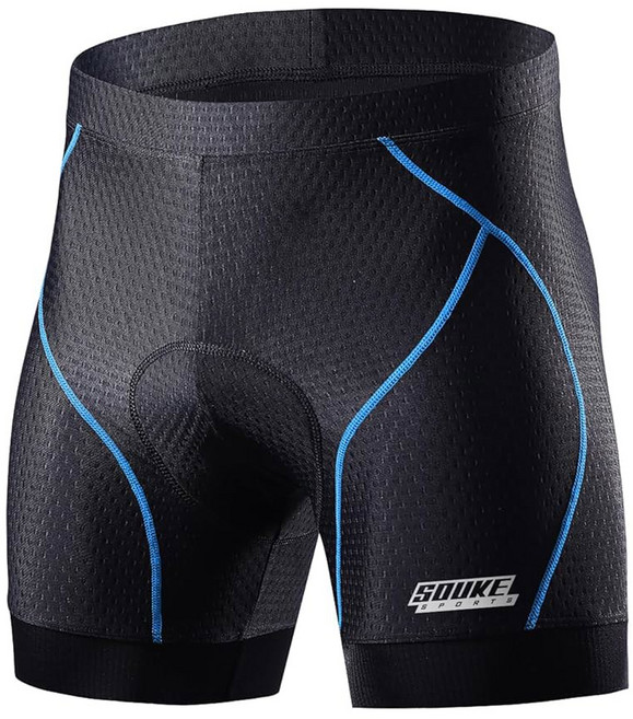 수케 스포츠 남성 사이클링 속옷 반바지 4D 패딩 자전거 MTB 라이너 미끄럼방지 다리 그립