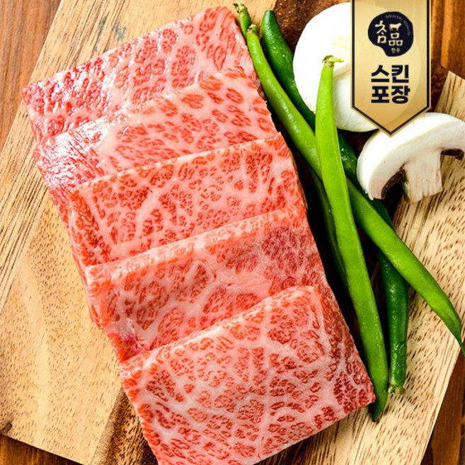 [참품한우] 꽃갈비살 1++등급 구이용 300g, 3개