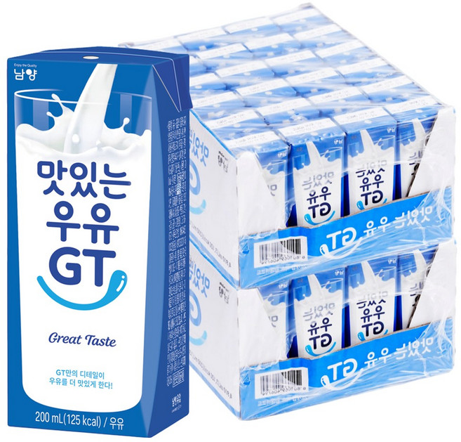 남양 맛있는 우유 GT, 180ml, 48개