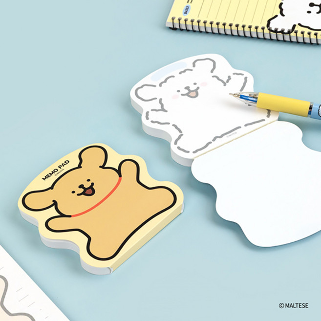 몰티즈 형태 메모지 메모 패드, 스카이블루