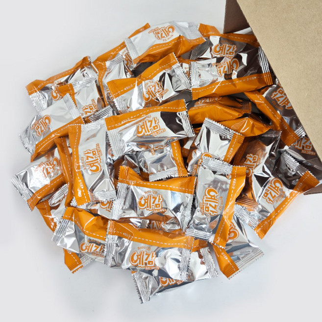 영희네 오리온 예감 치즈그라탕 대용량 개별포장 간식, 100개, 17g