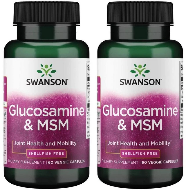 Swanson 글루코사민 Glucosamine 400mg & MSM 400mg, 60정, 2개 - 쿠팡
