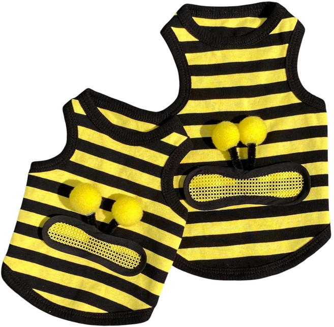 쏭바이펫 강아지 고양이 꿀벌 나시티 S-3XL, 1개