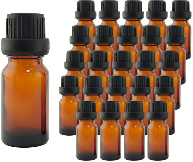 玻璃精油瓶 10ml, 25個, 茶色