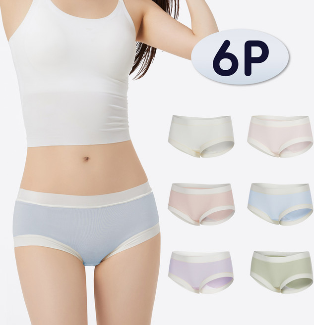 다파오 찰랑 모달 데일리 노라인팬티 6P세트
