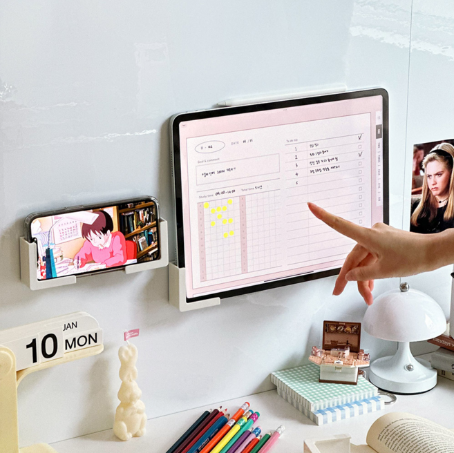 이이공브이샵 앵글 마그넷 수납 홀더 태블릿거치 다용도홀더, 1개