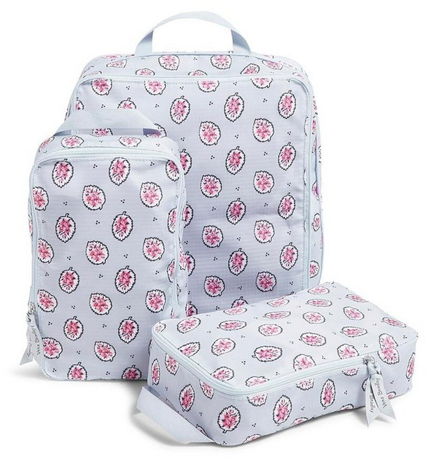 Vera Bradley 여성용 압축 패킹 큐브 3피스 세트 매그니피케 리프 단일 사이즈