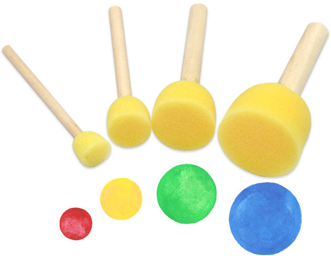 스텐실 스펀지 도장 4종세트, 1세트