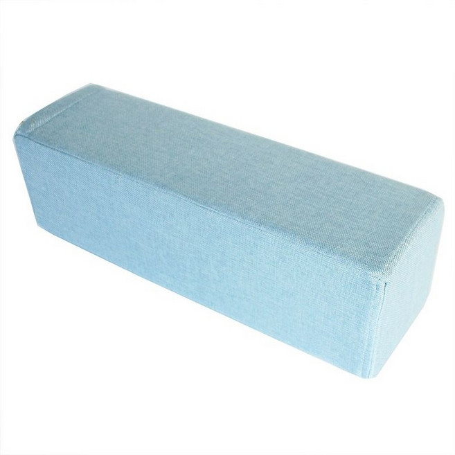 쇼파 팔걸이 쿠션 스펀지 다용도 베개 사각 각진 직사각형 침대 길이15x15cmx50cm 화이트, 리넨 라이트블루