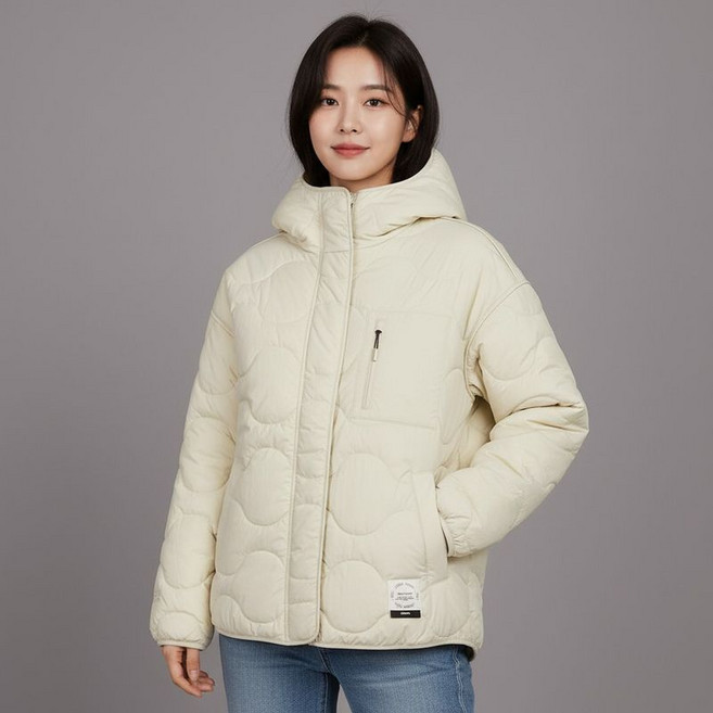 네파 여성 써모 퍼프 후디 퀼팅 간절기 패딩 자켓 7J60961