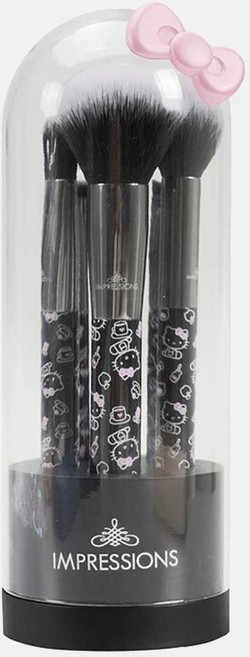 헬로우키티 메이크업 브러쉬세트 화장품 메이크업붓, 1개, 투명 케이스+블랙 메이크업 브러쉬