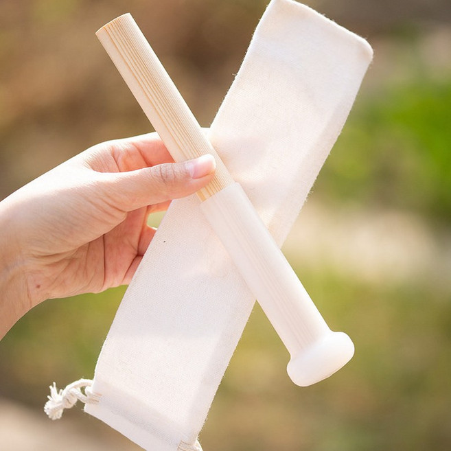 싱잉볼 스틱 크리스탈 스트라이커 명상 음악 양가죽 마음챙김, 1개, 실리콘 헤드 나무 손잡이