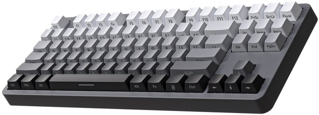 ZIFRIEND G87 기계식 게이밍 키보드 흰색 LED 유선 커스텀 리니어 저소음 스위치 게임 컴퓨터 자판 PBT키캡 핫스왑 측각형 87키, grey, 측각, 갈축