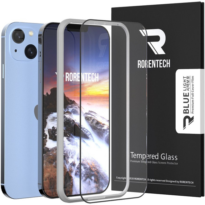 로랜텍 시력보호 블루라이트 강화유리 액정보호필름, 1개