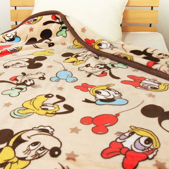 디즈니 미키마우스 캐릭터 싱글 무릎담요 이불 140×200cm(페이스) (일)) 930009