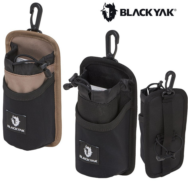 [블랙야크]24년 등산 레저용 휴대가능 메쉬 물병가방 메쉬보틀포켓 2BYXXX4908, FREE, BLACK