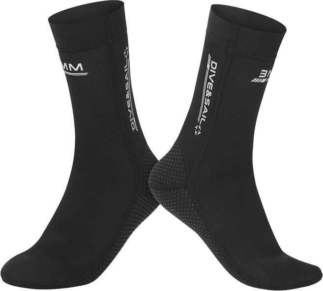 다이브앤세일 3mm 네오프렌 다이빙 양말, 혼합색상, S(230~240)